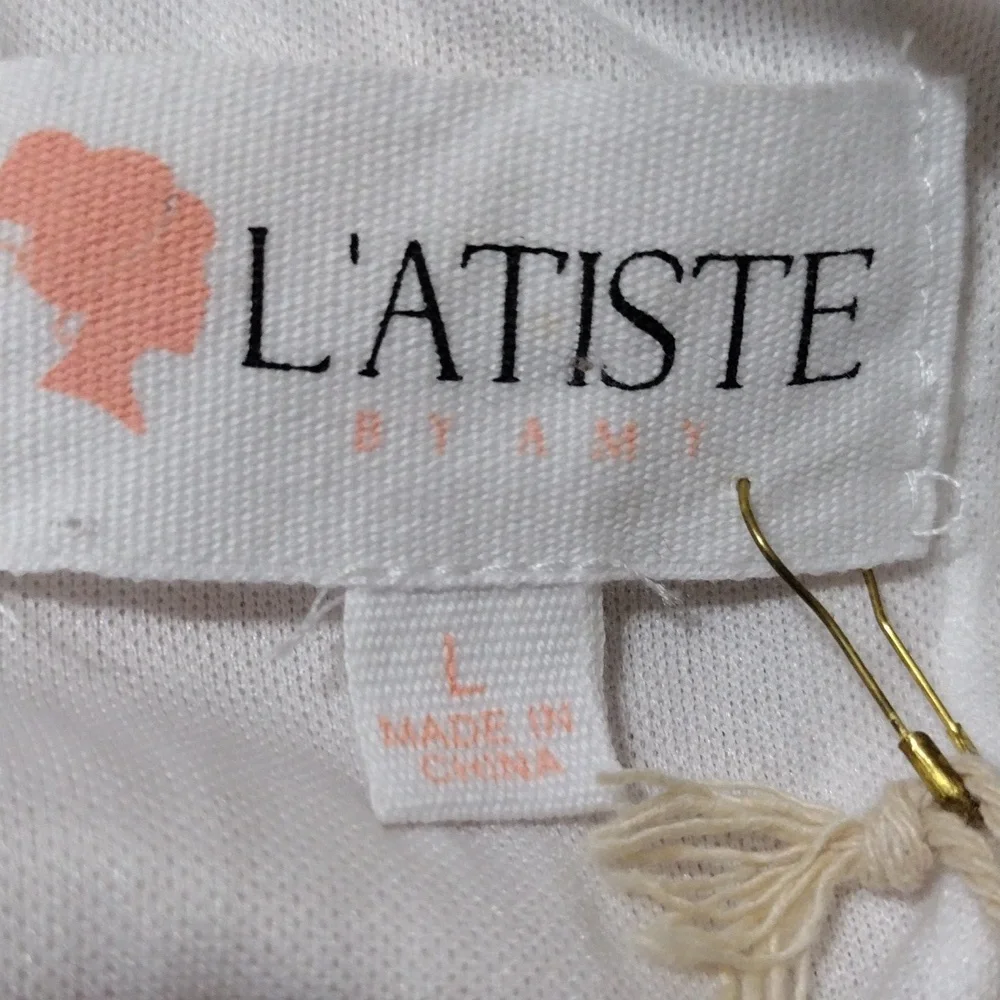 L’Atiste NWT Ombre Sequin Bodycon Dress Strapless High Neck Party Cocktail Large - Picture 13 of 16